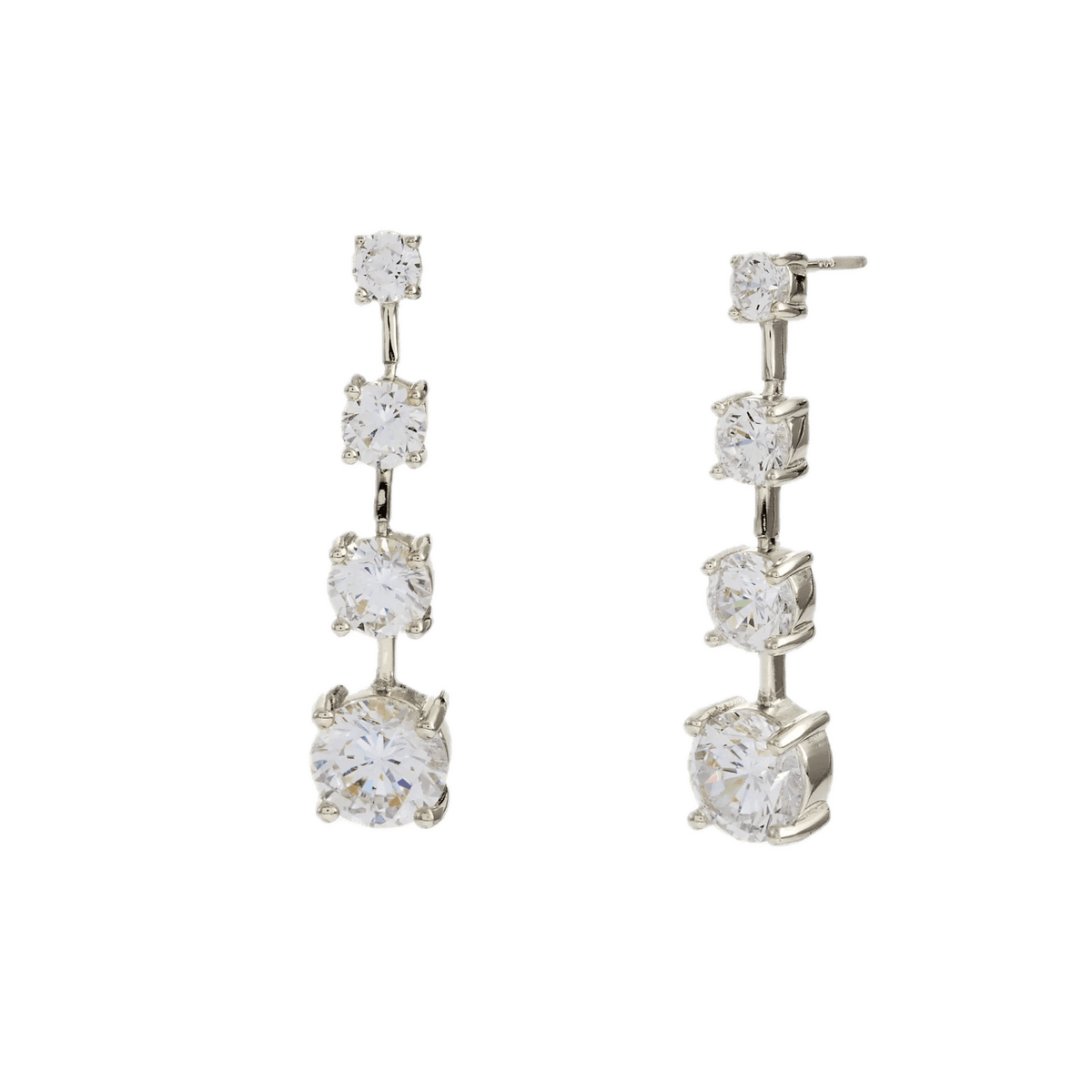 Sybella Earrings Silver / Silver Sybella  VERONICA Chandelier Drop Earrings