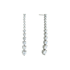 Sybella Earrings Silver Suzette Silver Chandelier Earrings