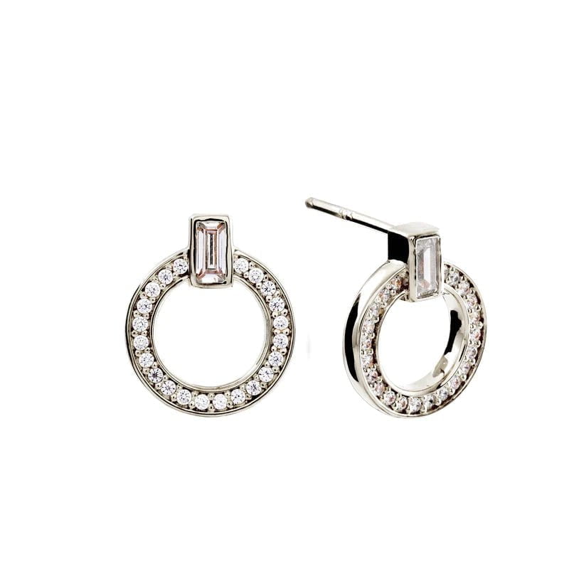 Sybella Earrings Silver Sybella Aviva Round Stud Earrings