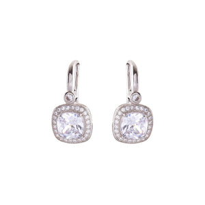 Sybella Earrings Silver Sybella Square Classic drop earrings