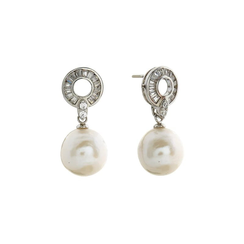 Sybella Earrings Silver Teya Baguette Earrings