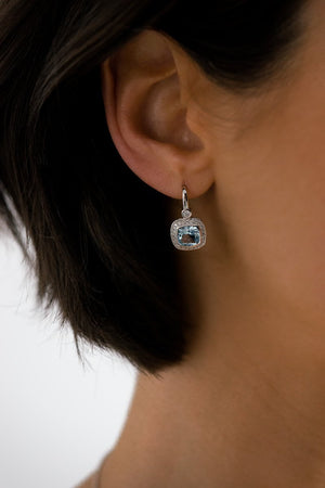 Sybella Earrings Sybela square blue earrings
