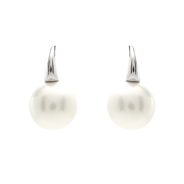 Sybella Earrings Sybella 12Mm Pearl On Silver Hook Earrings