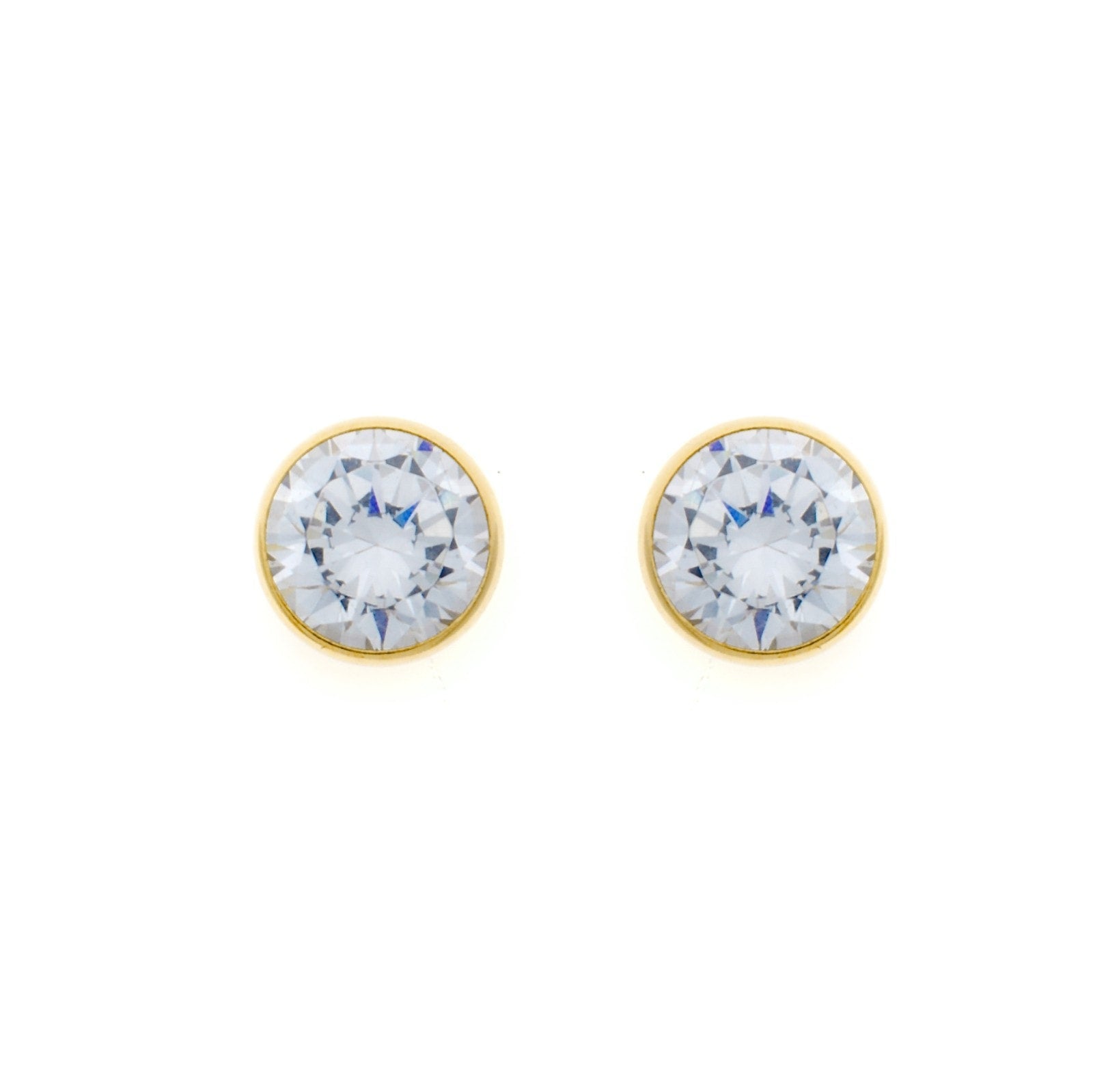 Sybella Earrings Sybella 6 Mm Cubic With Yellow Gold Earring