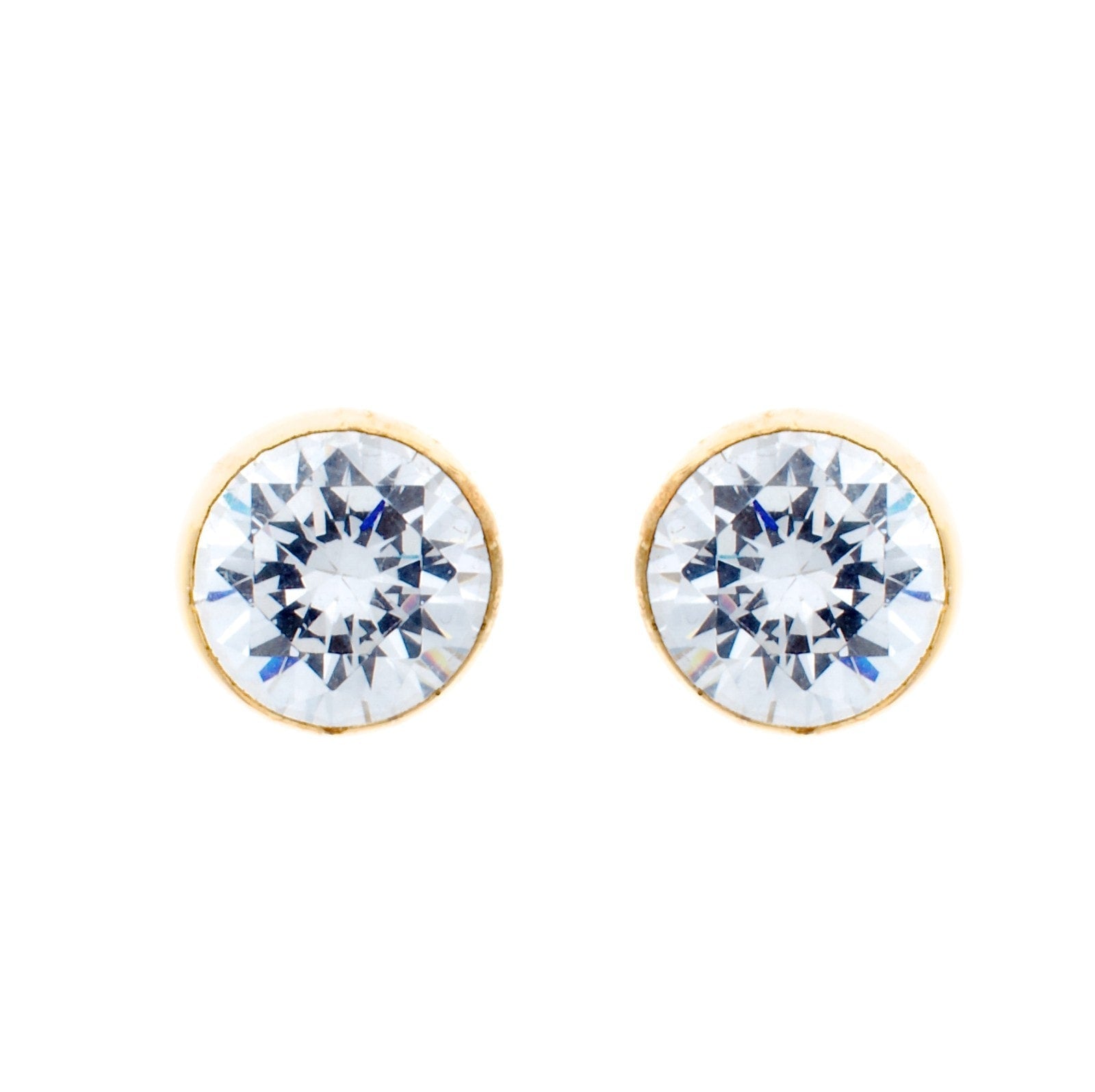 Sybella Earrings Sybella 8 Mm Cubic With Yellow Gold Earring