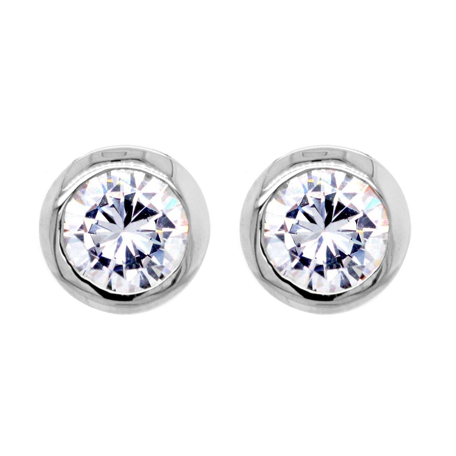 Sybella Earrings Sybella bezel cubic studs