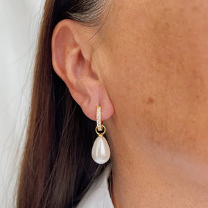 Sybella Earrings SYBELLA BINDI PEARL HOOP EARRINGS