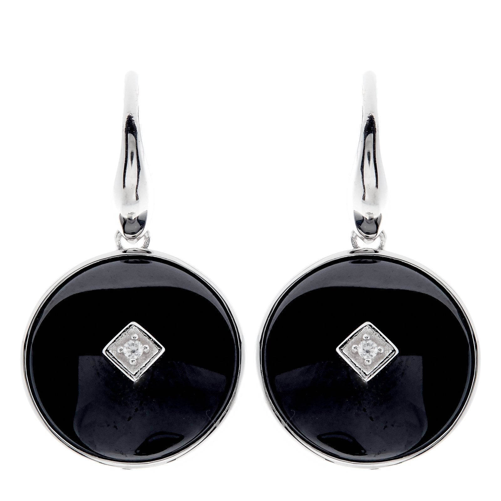 Sybella Earrings Sybella black ceramic round earrings
