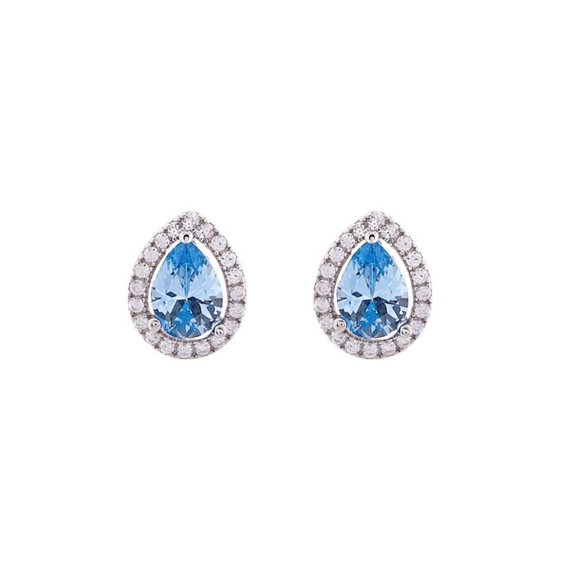 Sybella Earrings Sybella Blue tear drop stud