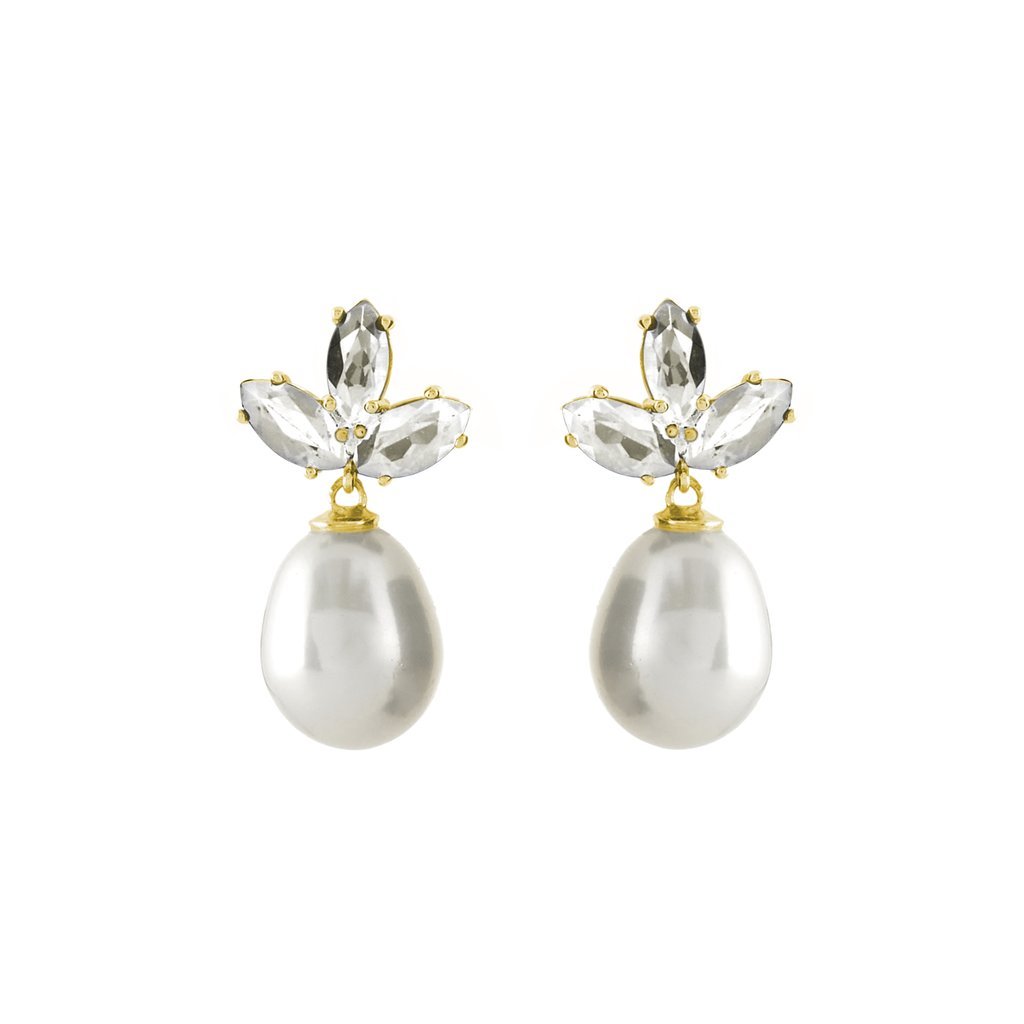 Sybella Earrings Sybella detailed Tear drop pearl earrings