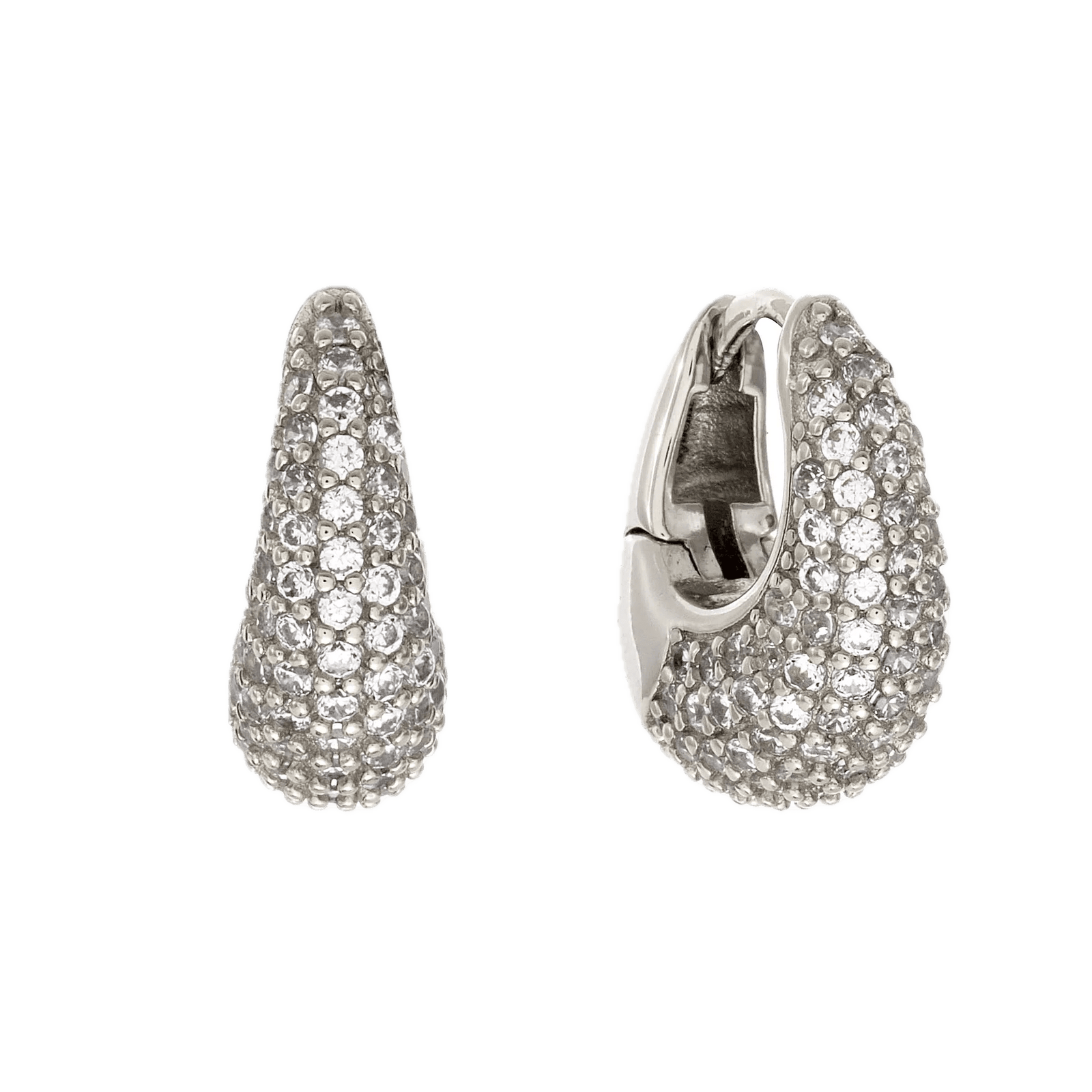 Sybella Earrings Sybella DUA Gold Plate CZ Teardrop Hoop Earring