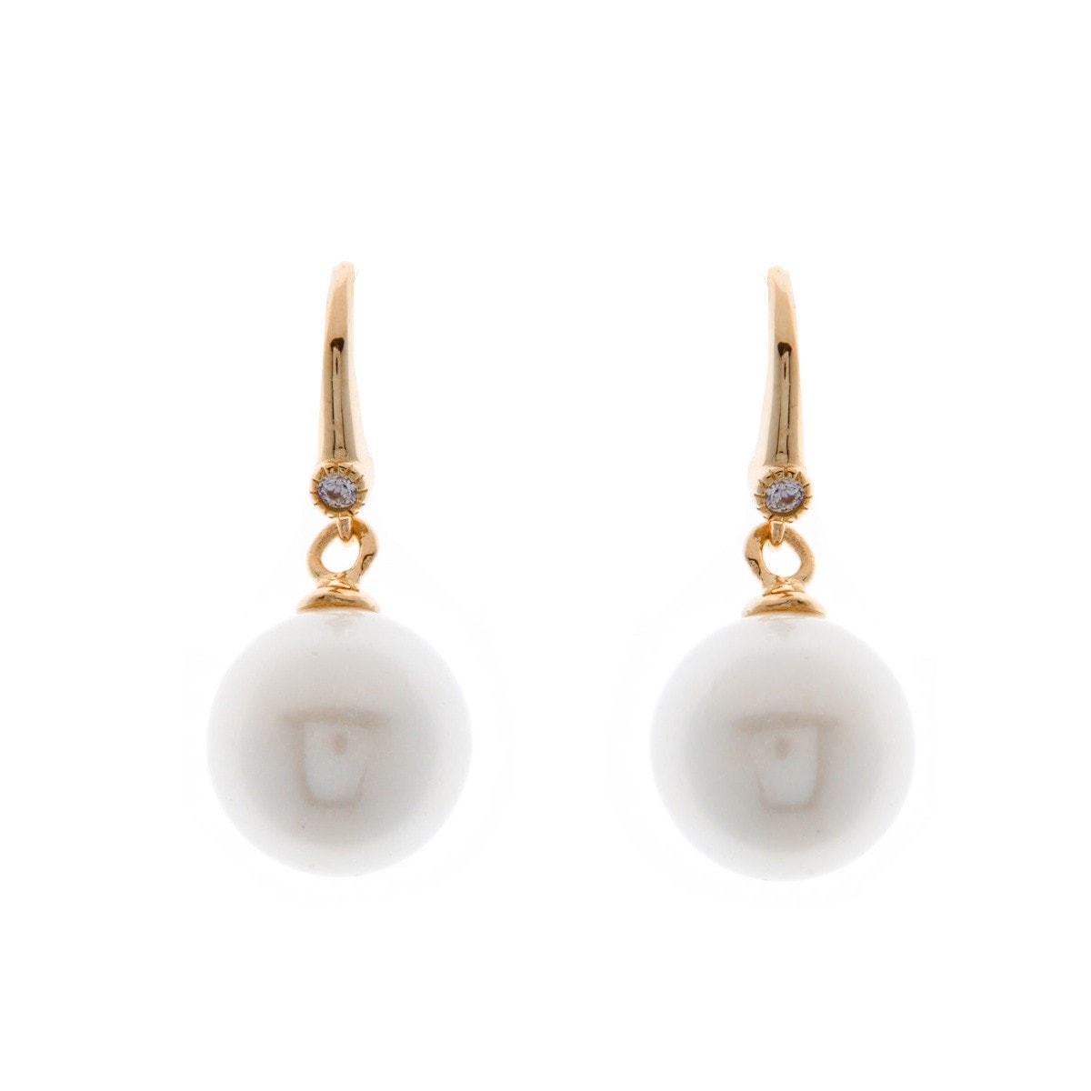 Sybella Earrings SYBELLA EARRING WHITE PEARL AND YELLOW GOLD EARRINGS