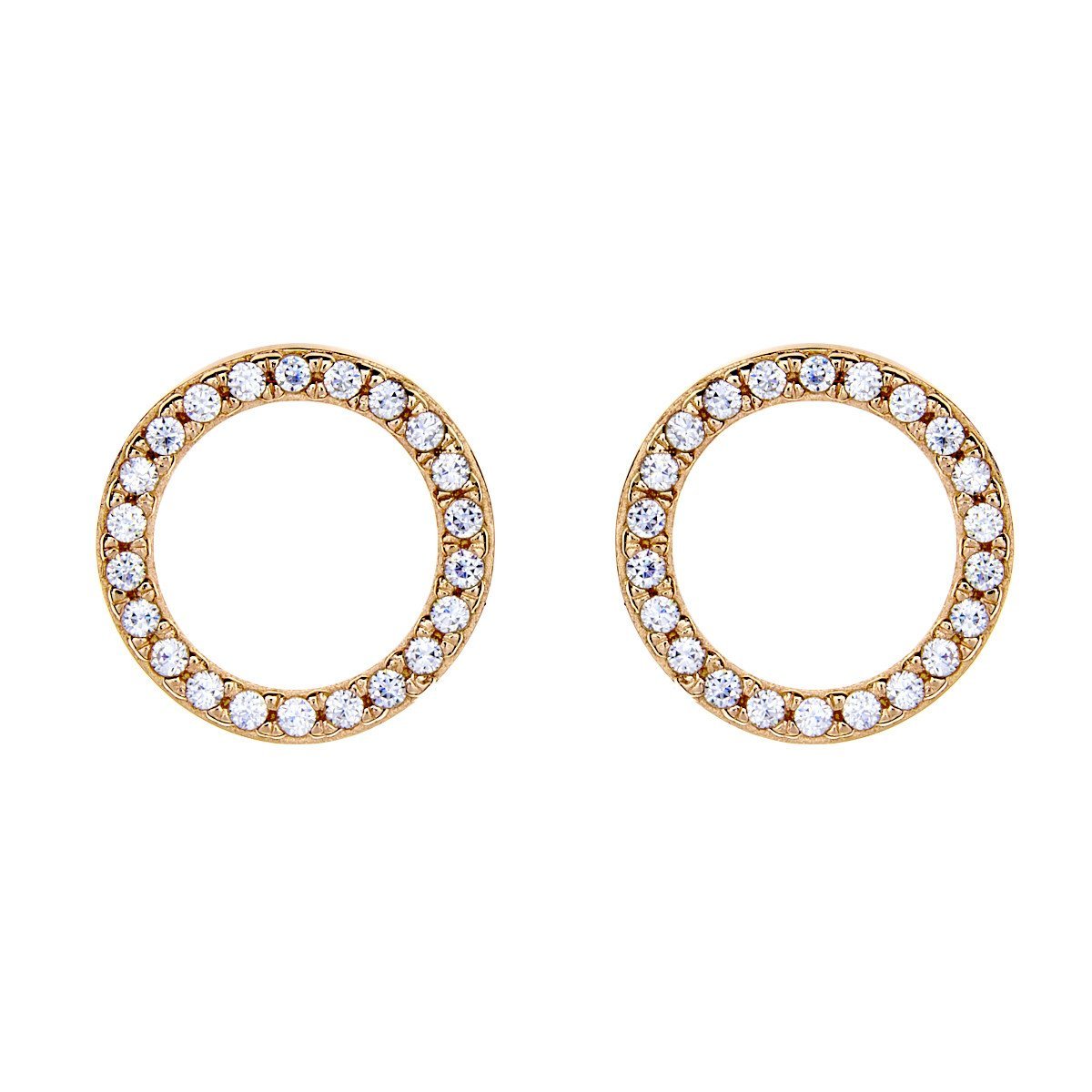Sybella Earrings Sybella gold circle cubic stud