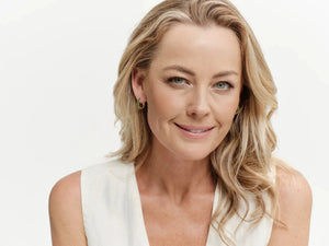 Sybella Earrings Sybella Lyla Gold Plate Claw Set CZ Hoop Earring