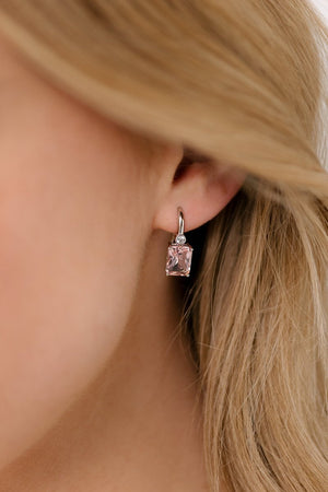 Sybella Earrings sybella rectangle pink drop earrings