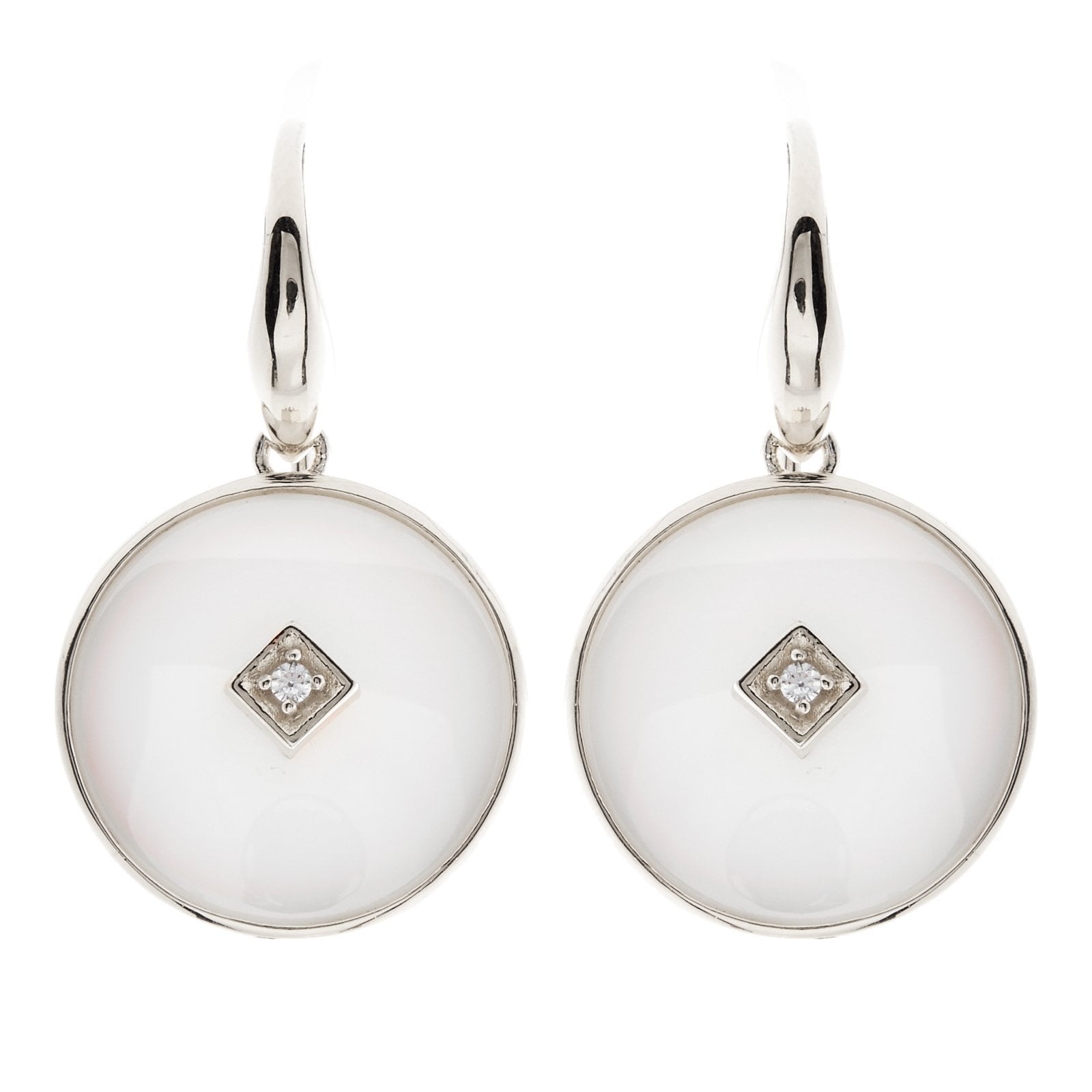 Sybella Earrings Sybella white ceramic round earrings