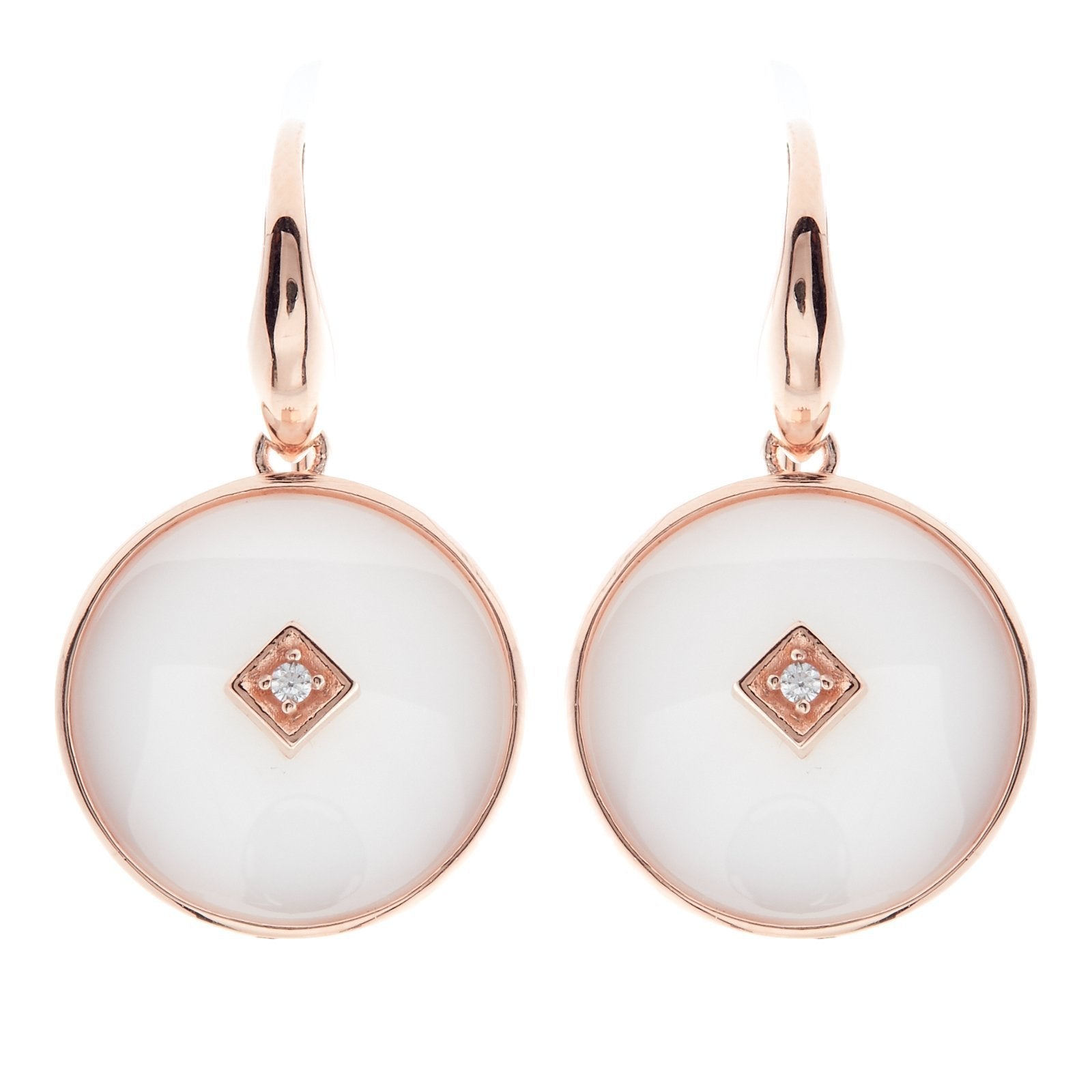 Sybella Earrings Sybella white ceramic round earrings