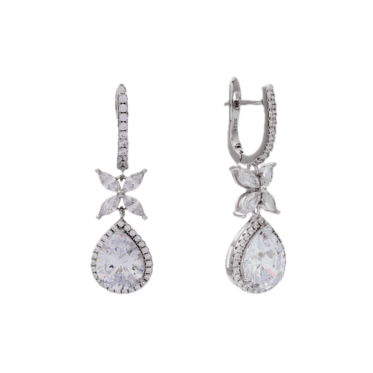 Sybella Earrings Sybella ZINNIA Rhodium Multi Shape Earring