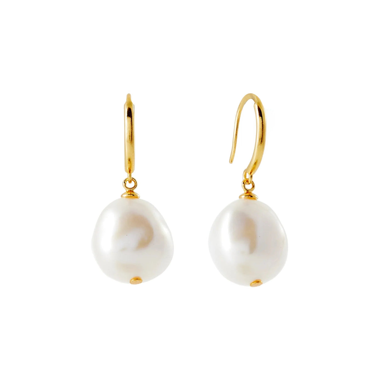 Sybella Earrings Yellow Gold Romy Pearl Earrings