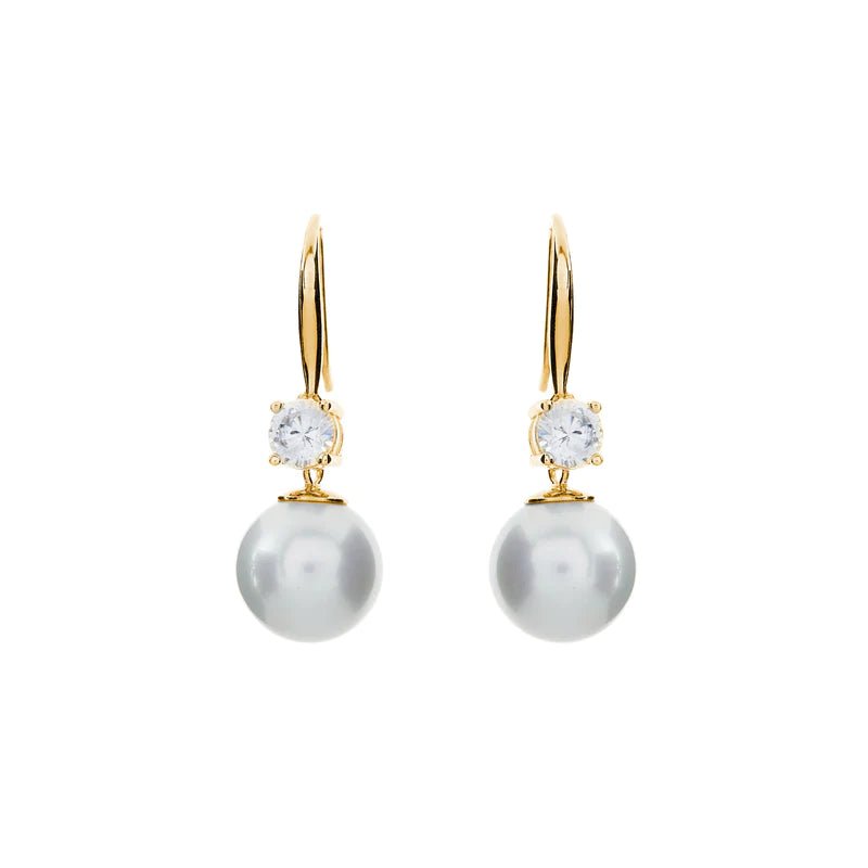 Sybella Earrings Yellow Gold Sybella Stone And Pearl Eerrings