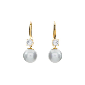 Sybella Earrings Yellow Gold Sybella Stone And Pearl Eerrings