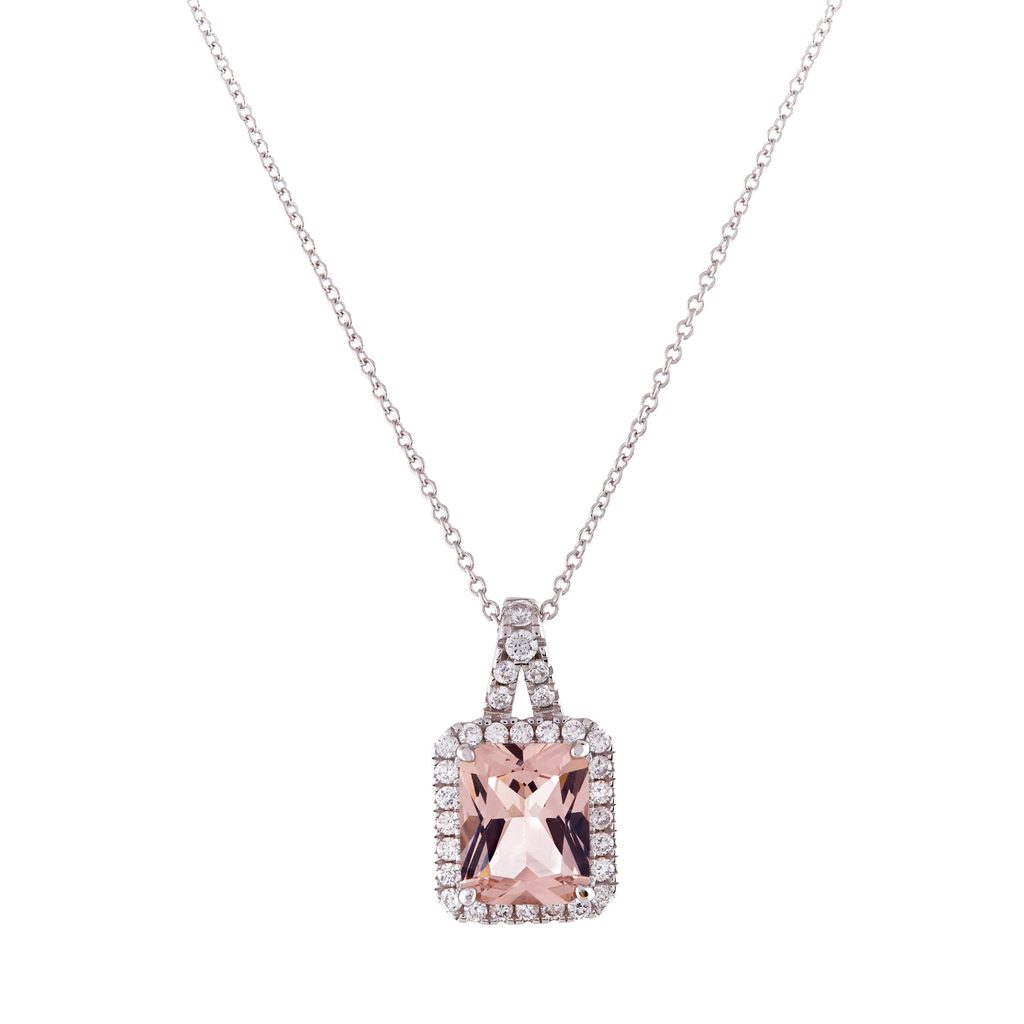 Sybella Necklaces pink Sybella rectangle pendant necklace