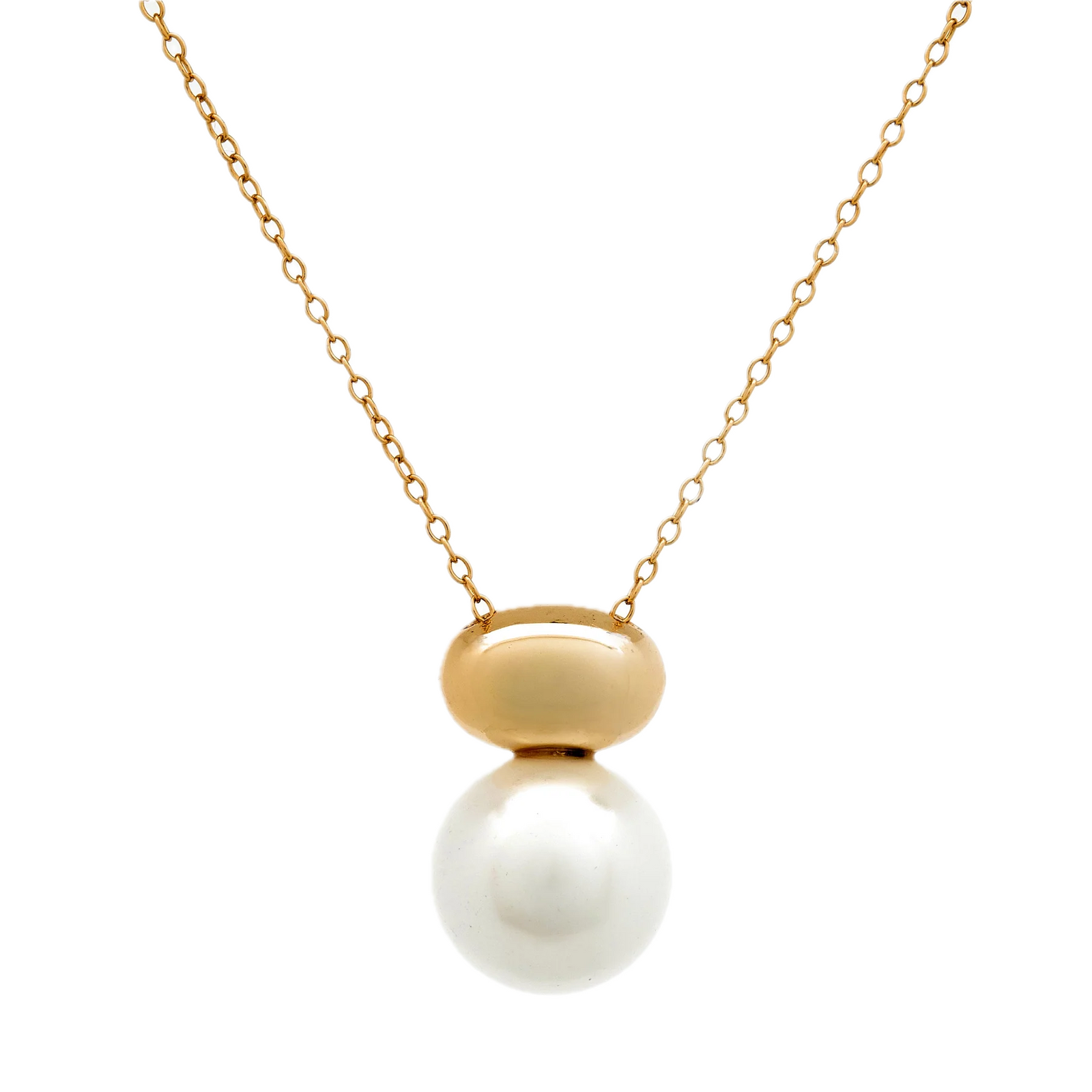 Sybella Necklaces Silver / Gold Sybella TAMSIN  White Pearl Necklace
