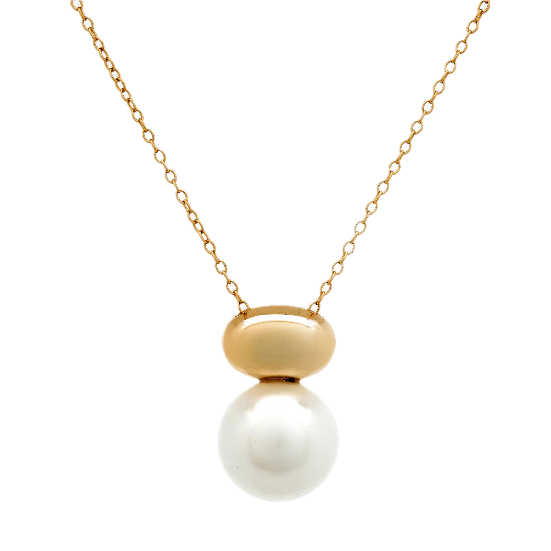 Sybella Necklaces Silver / Gold Sybella TAMSIN  White Pearl Necklace