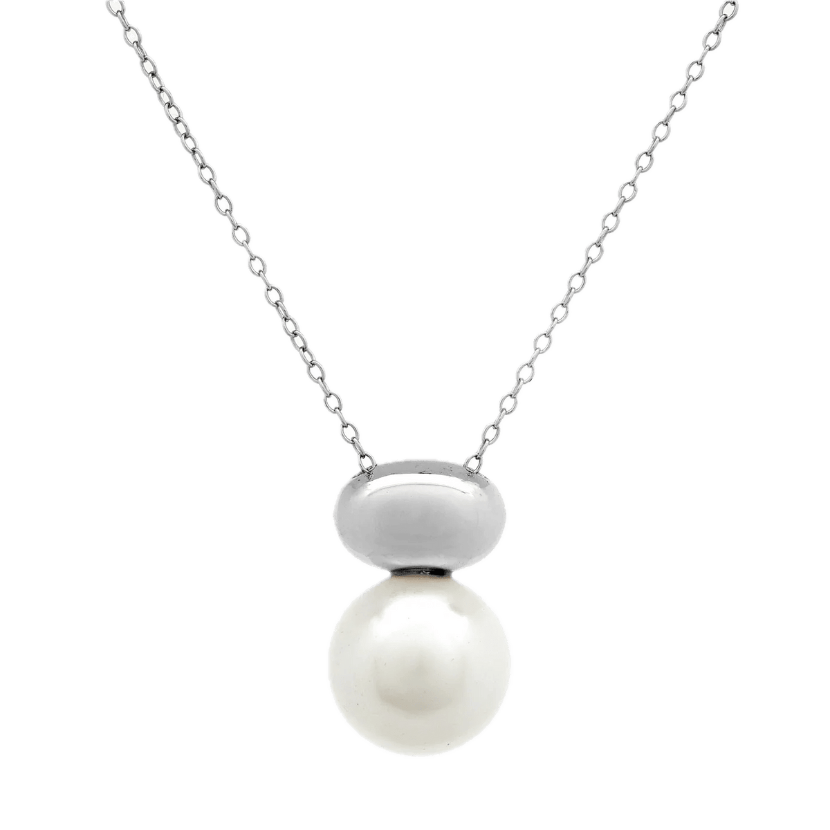 Sybella Necklaces Silver / Silver Sybella TAMSIN  White Pearl Necklace