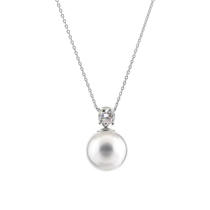 Sybella Necklaces Silver Sybella  Fleur Gold Pearl  Necklace