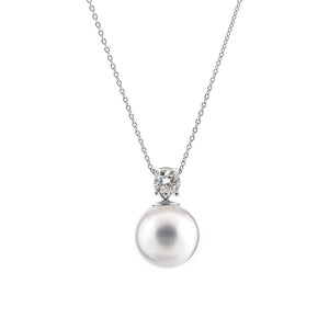 Sybella Necklaces Silver Sybella  Fleur Gold Pearl  Necklace