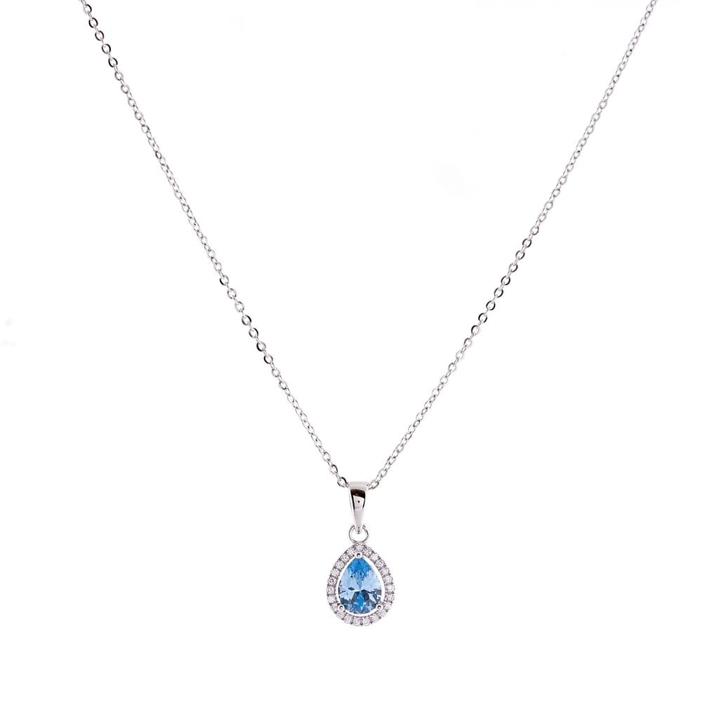 Sybella Necklaces Sybella Blue Tear droop necklace
