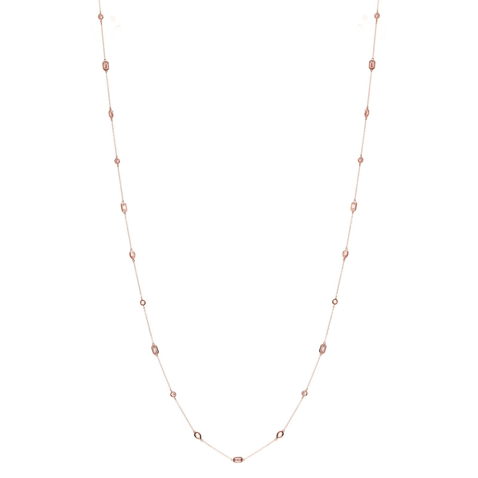 Sybella Necklaces Sybella long Multi shape rose necklace