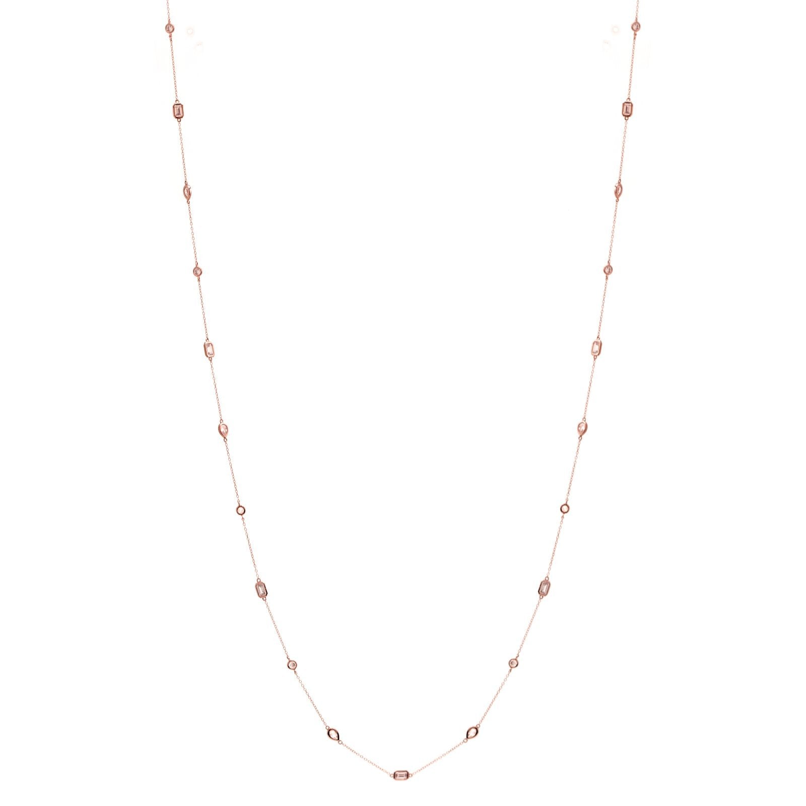 Sybella Necklaces Sybella long Multi shape rose necklace