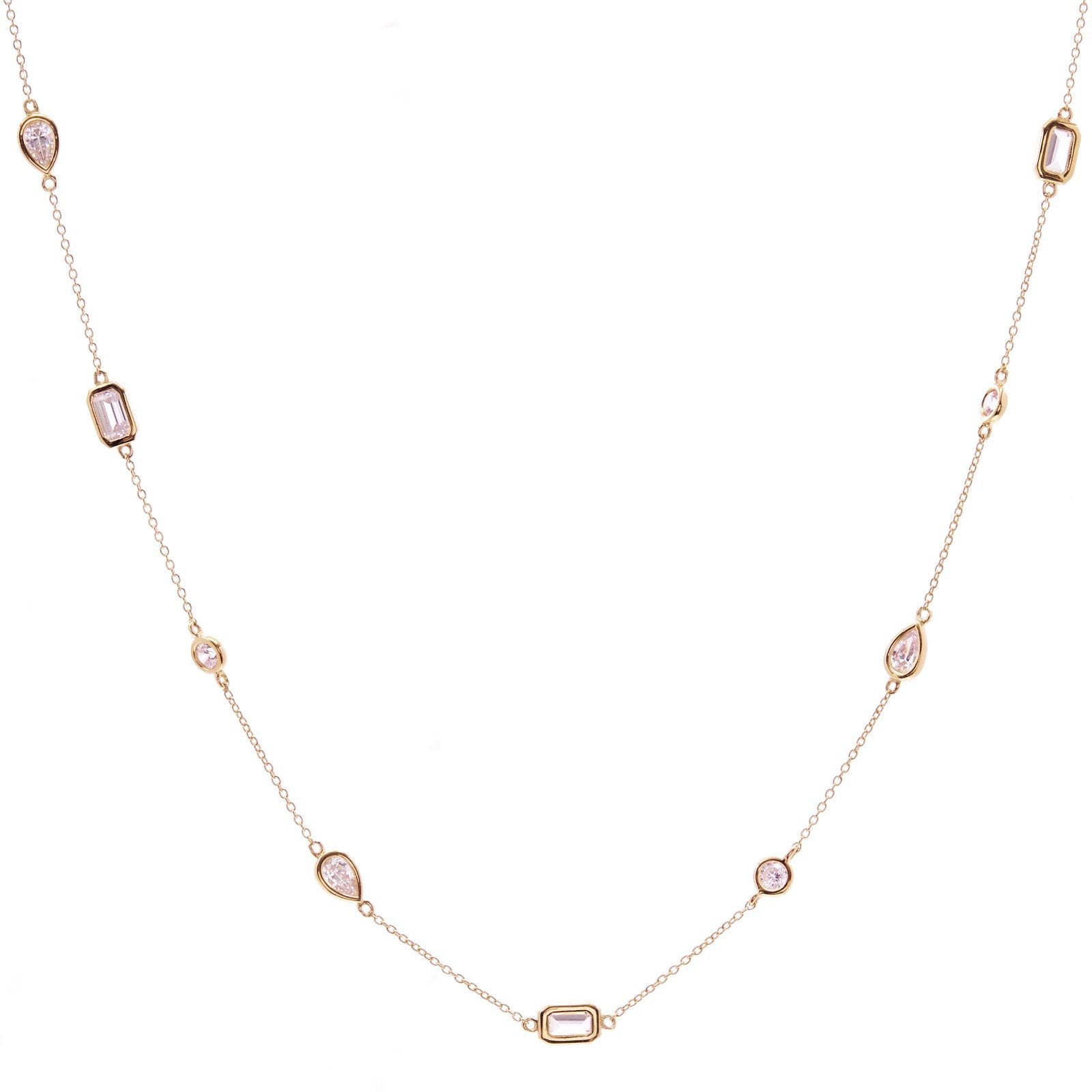 Sybella Necklaces Sybella Multi shape gold necklace