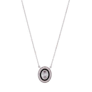 Sybella Necklaces Sybella Oval black pendant necklace