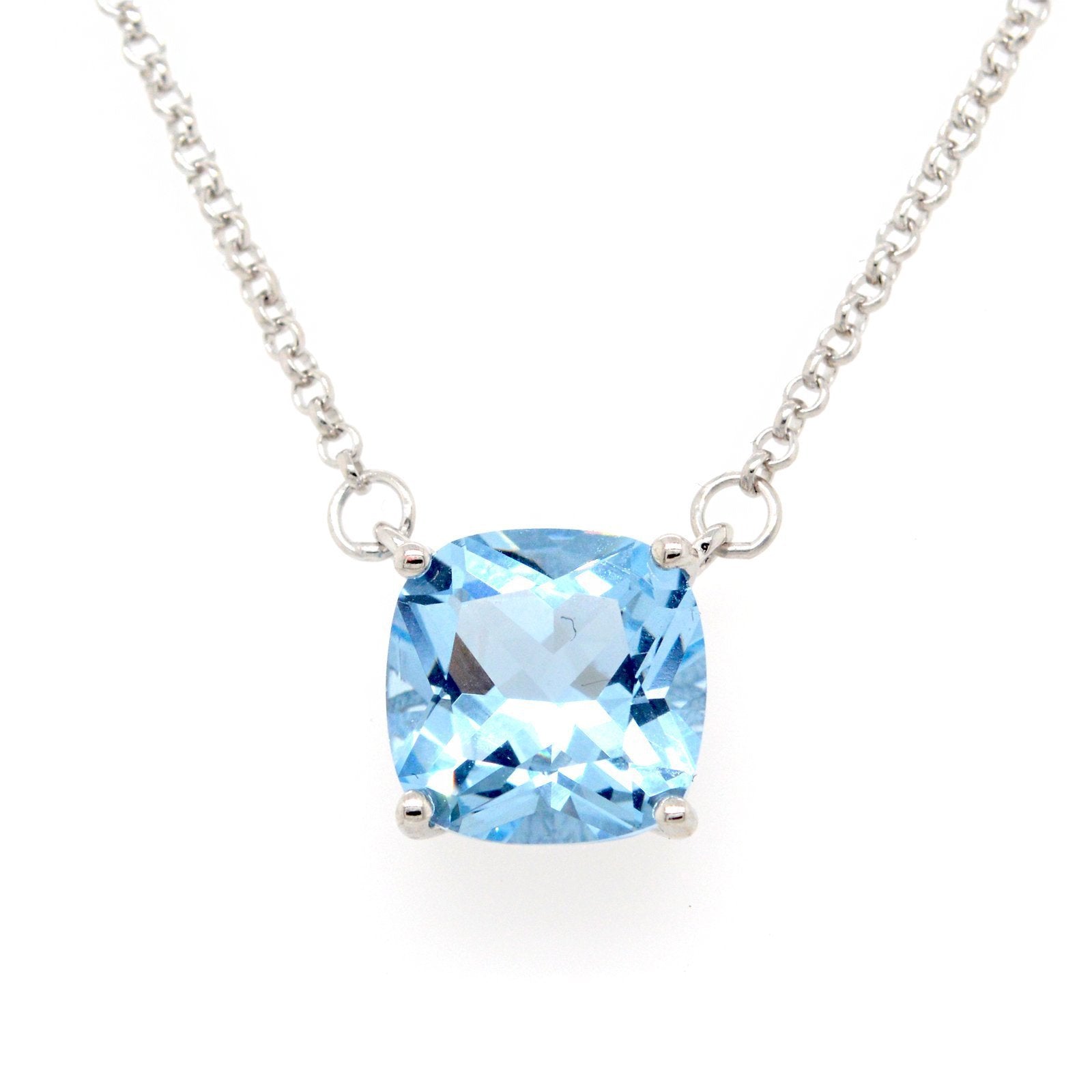 Sybella Necklaces Sybella square blue cubic necklace
