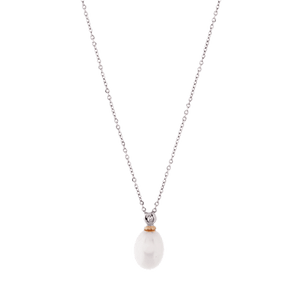 Sybella Necklaces Sybella stone and drop pearl necklace