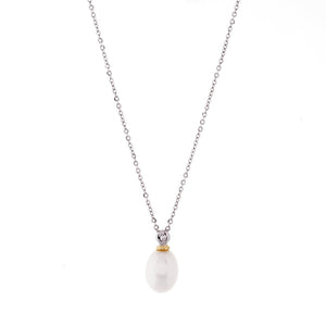 Sybella Necklaces Sybella stone and drop pearl necklace