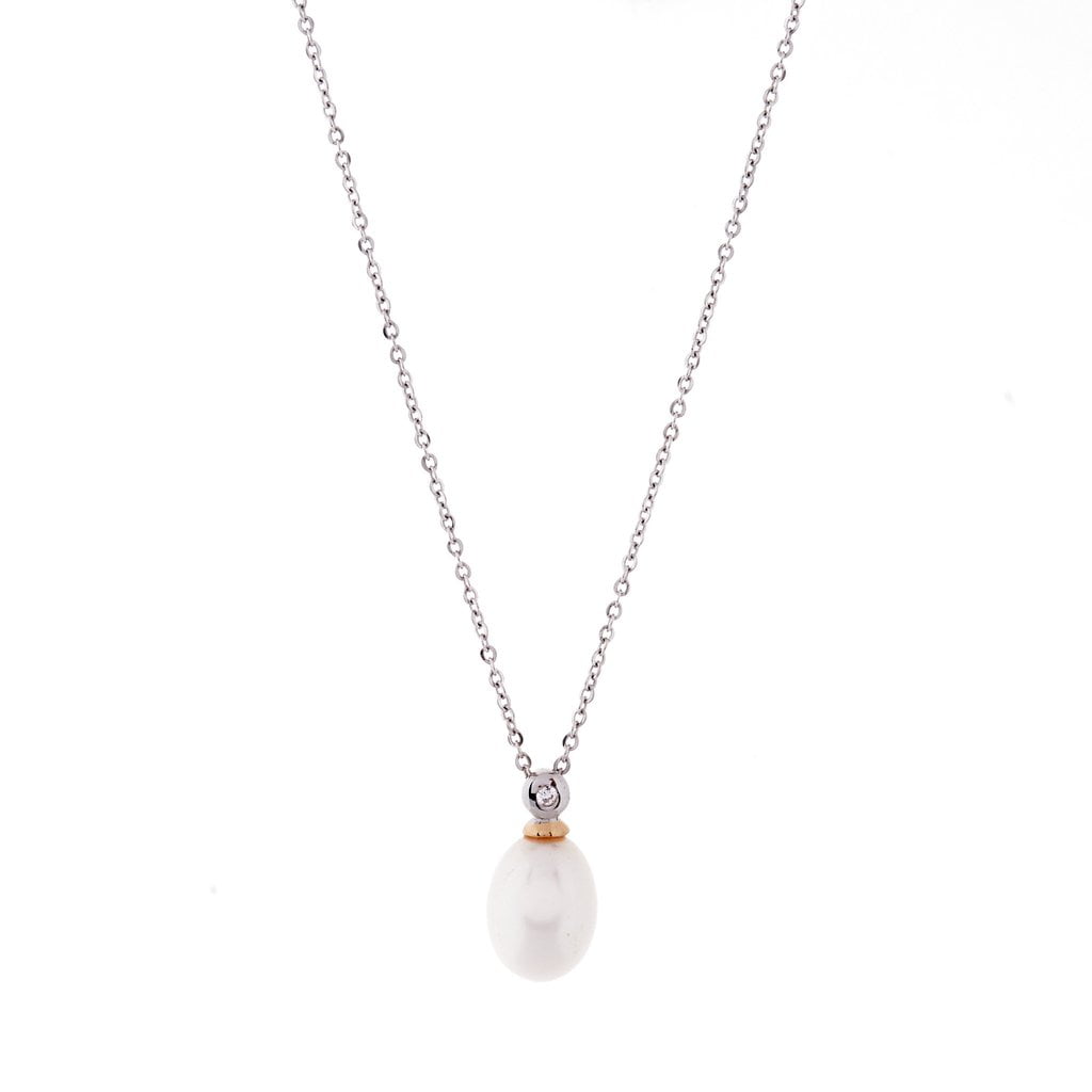 Sybella Necklaces Sybella stone and drop pearl necklace