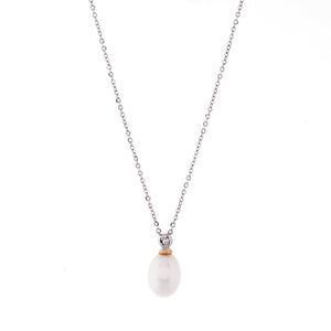 Sybella Necklaces Sybella stone and drop pearl necklace