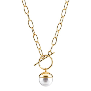 Sybella Necklaces Yellow Gold SYBELLA GEMMA PEARL NECKLACE