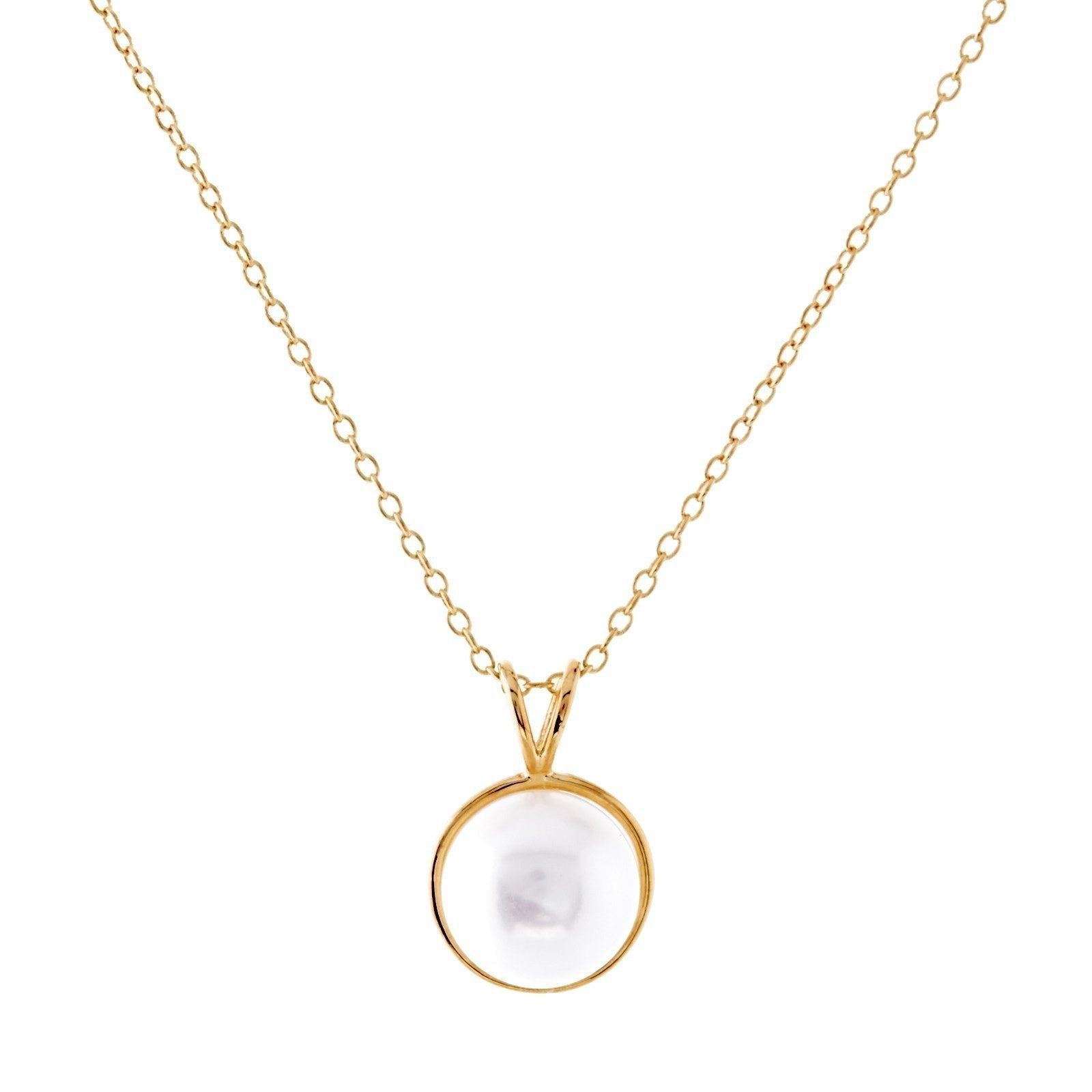 Sybella Necklaces Yellow Gold Sybella Gold Round Pearl necklace