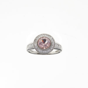 Sybella Rings 6 Sybella Round Pink Stone Ring