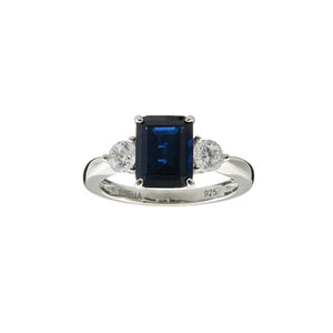 Sybella Rings Blue / 6 SYBELLA PARIS  BAGUETTE RING