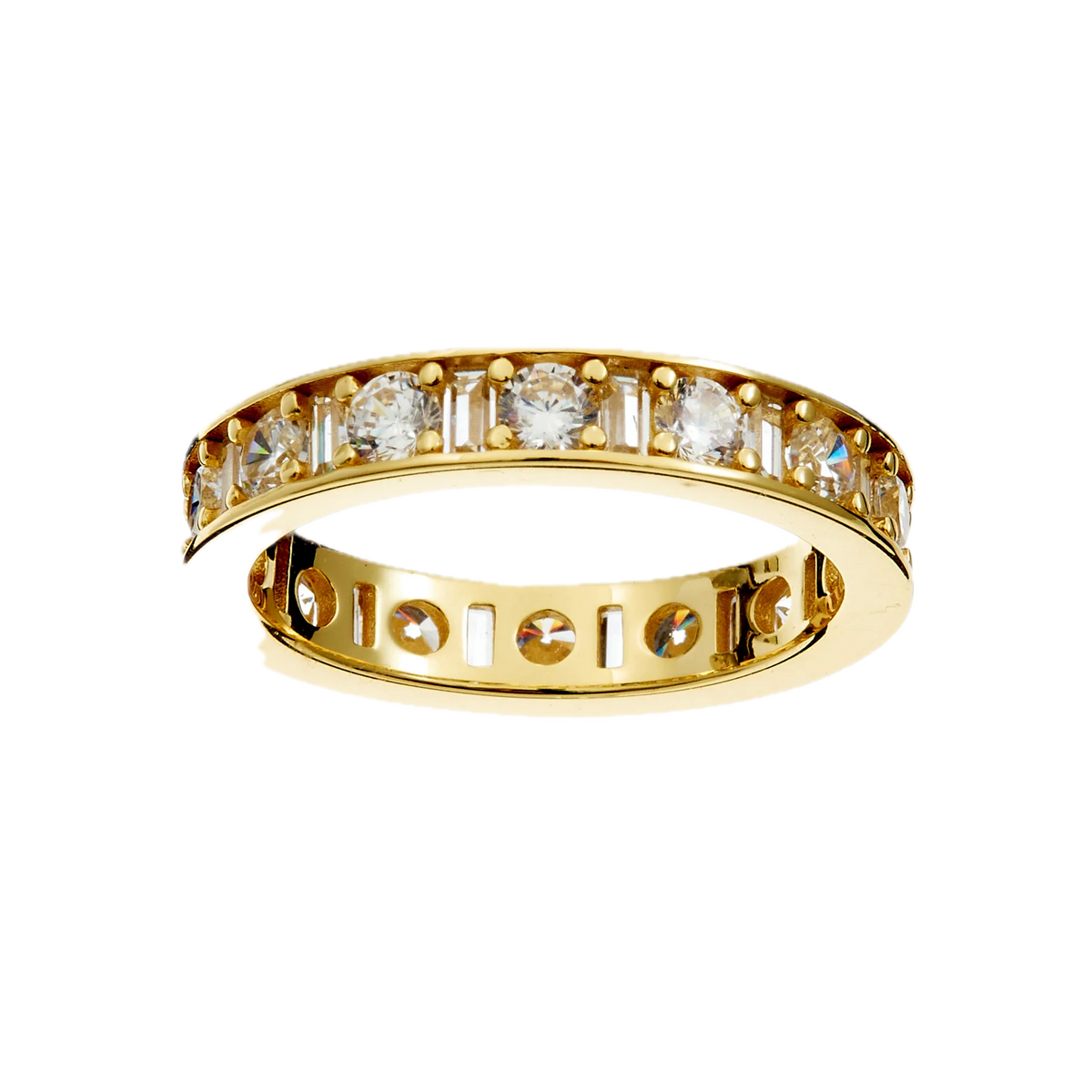 Sybella Rings Clear / 7 Sybella Sophia Gold eternity band