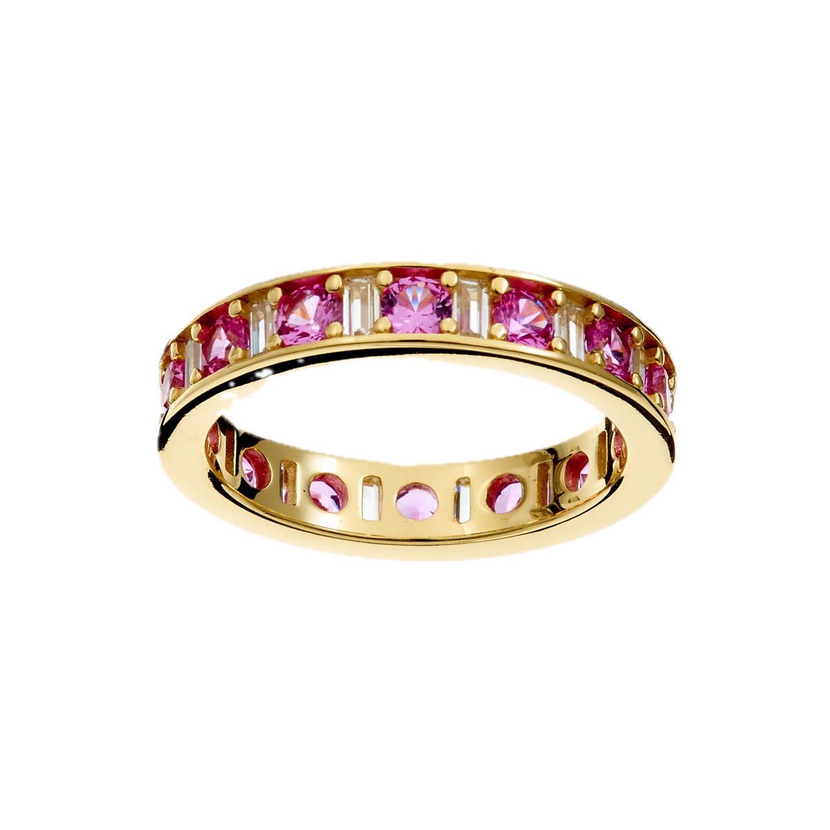 Sybella Rings Pink / 7 Sybella Sophia Gold eternity band