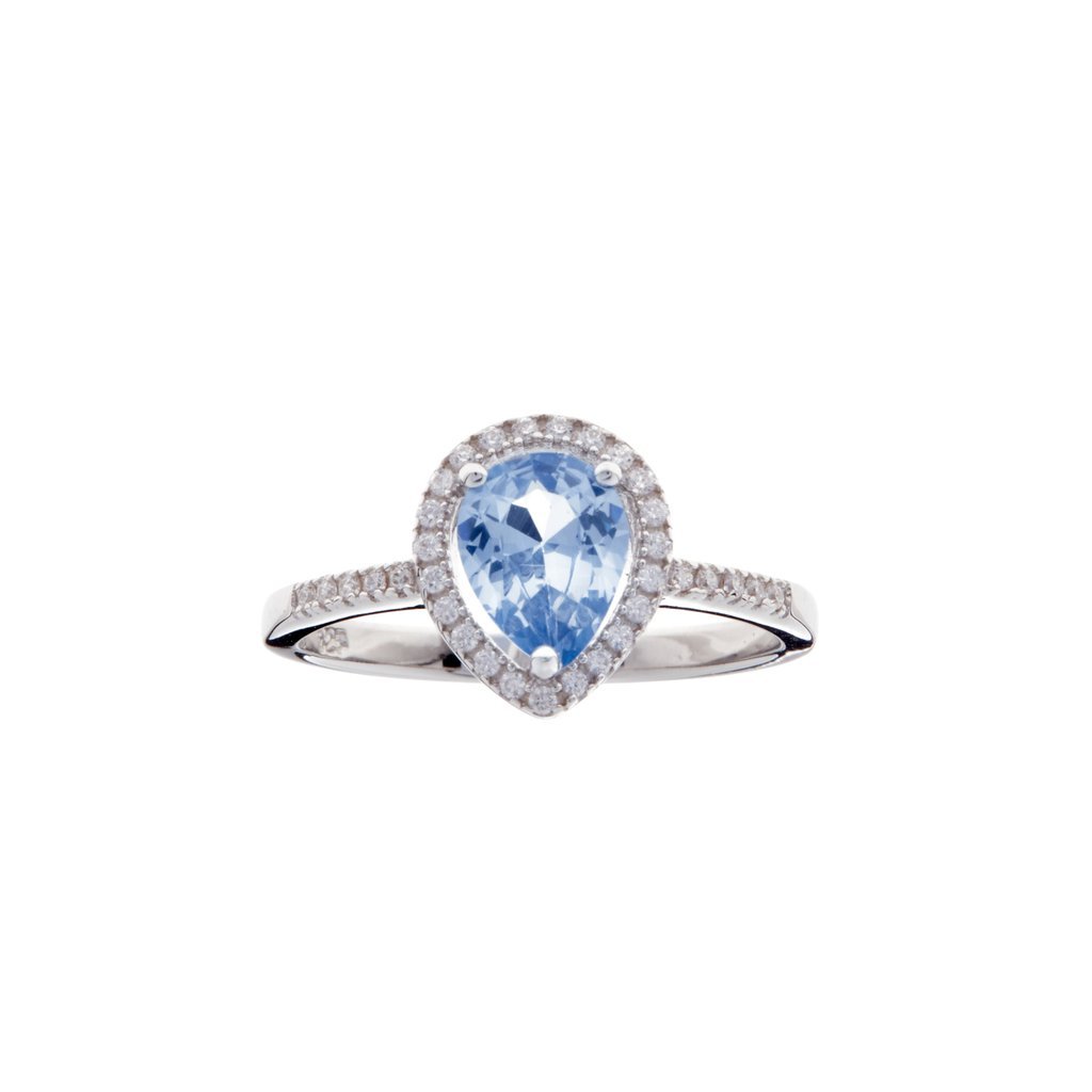 Sybella Rings Sybella Blue tear drop ring