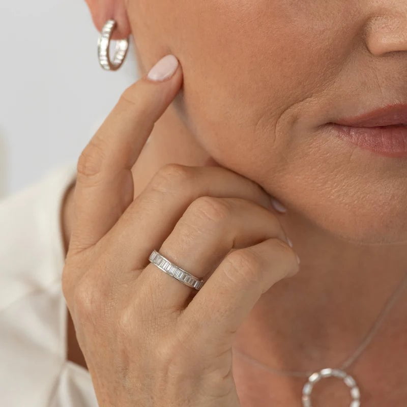 Sybella Rings Silver / 6 SYBELLA COCO BAGUETTE RING