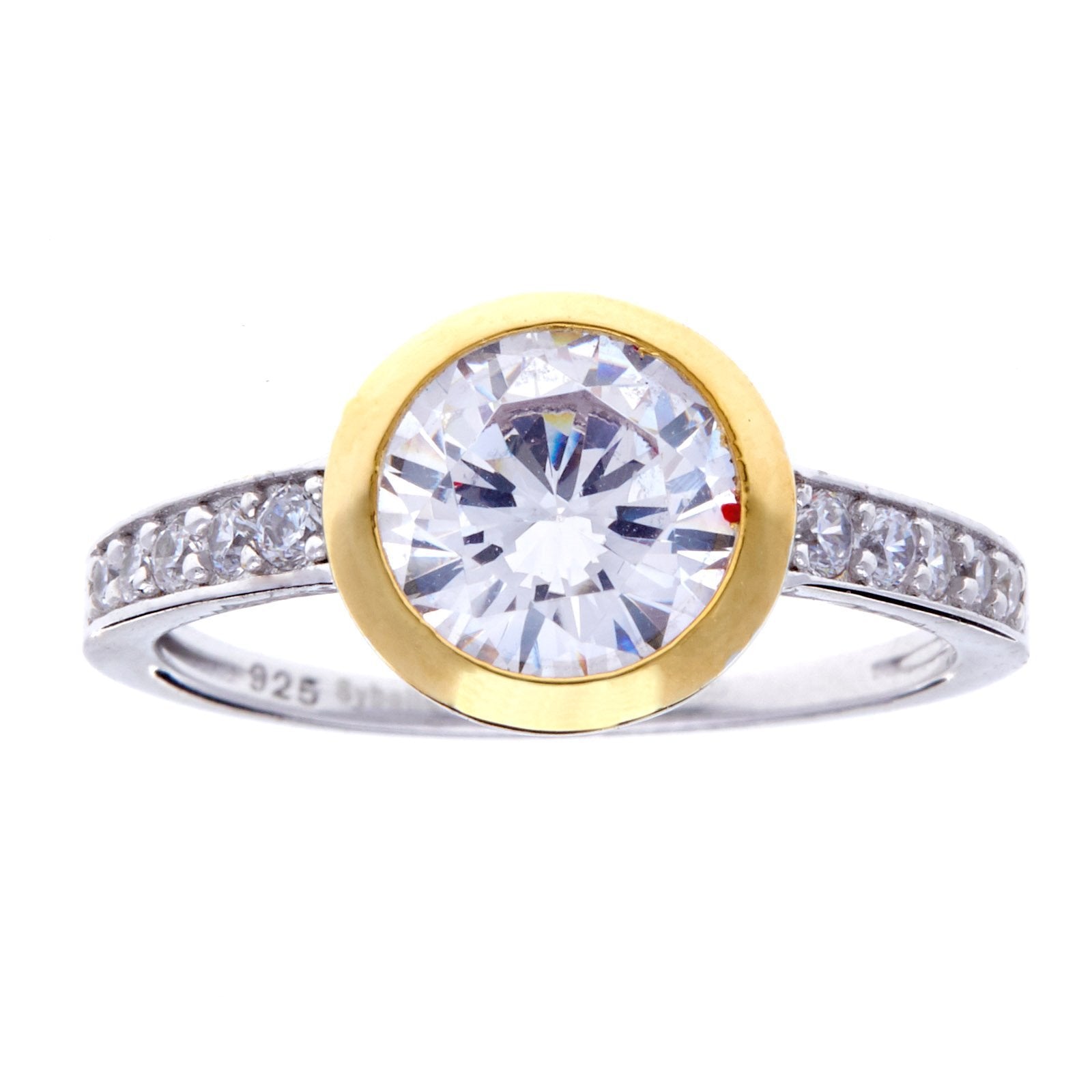 Sybella Rings Sybella gold round bezel ring
